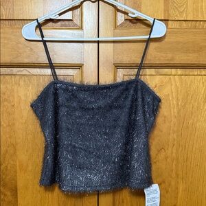 NWT Topshop Charcoal Fuzzy Camisole/tank